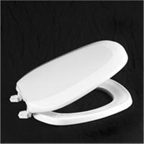 Centoco Manufacturing Corporation Centoco EMB201-001 White Emblem Style Plastic Toilet seat Round EMB201-001